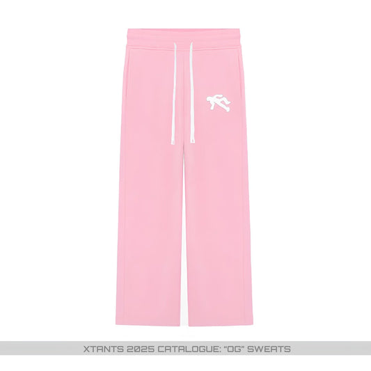 XTANTS PINK FLARED JOGGERS.