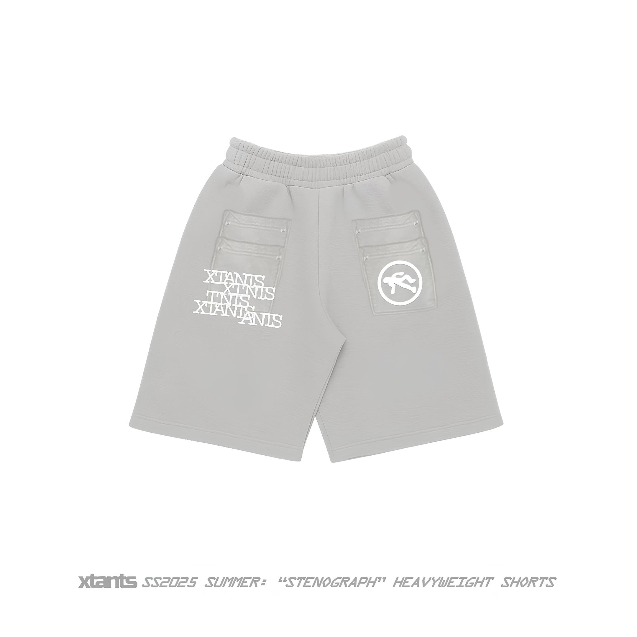 “STENOGRAPH” SWEAT SHORTS.